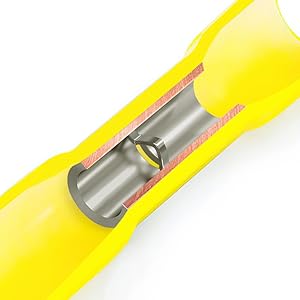 600PCS Heat Shrink Butt Connectors Blue 16-14 AWG-Tinned Red Copper Marine Butt Connectors - Wire Splice Connectors- Waterproof Connectors for Marine,Boat,Stereo