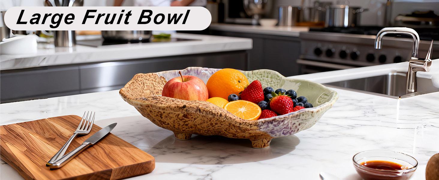 Fruit Bowl,12" Decorative Bowl,Ceramic Christmas Bowl,Jewelry and Key Holder for Modern Farmhouse Décor,Room Decor,Entryway Decor Bowls Fruit Bowl,12" Decorative Bowl,Ceramic Christmas Bowl,Jewelry and Key Holder for Modern Farmhouse Décor,Room Decor,Entryway Decor Bowls