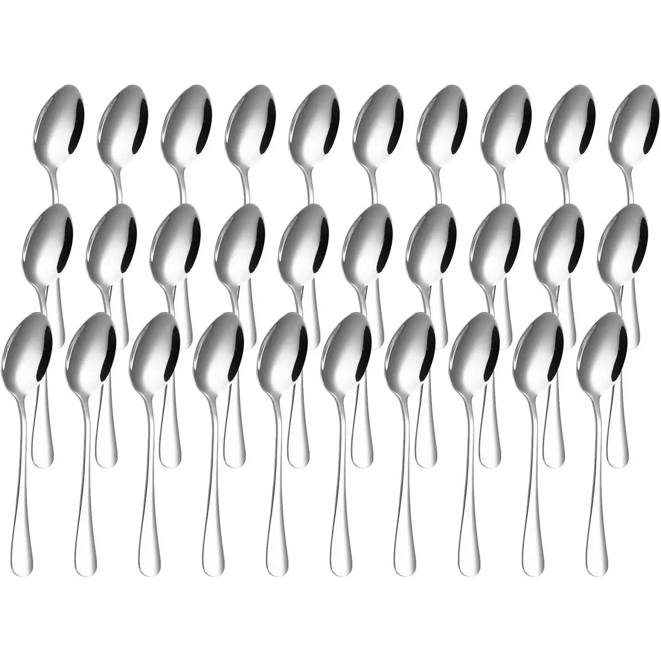30 count Demitasse Espresso Spoons, Mini Coffee Spoon, 4.4 Inches Stainless Steel Small Spoons for Coffee, , Dessert, Appetizer, Ice Cream,  Spoon for