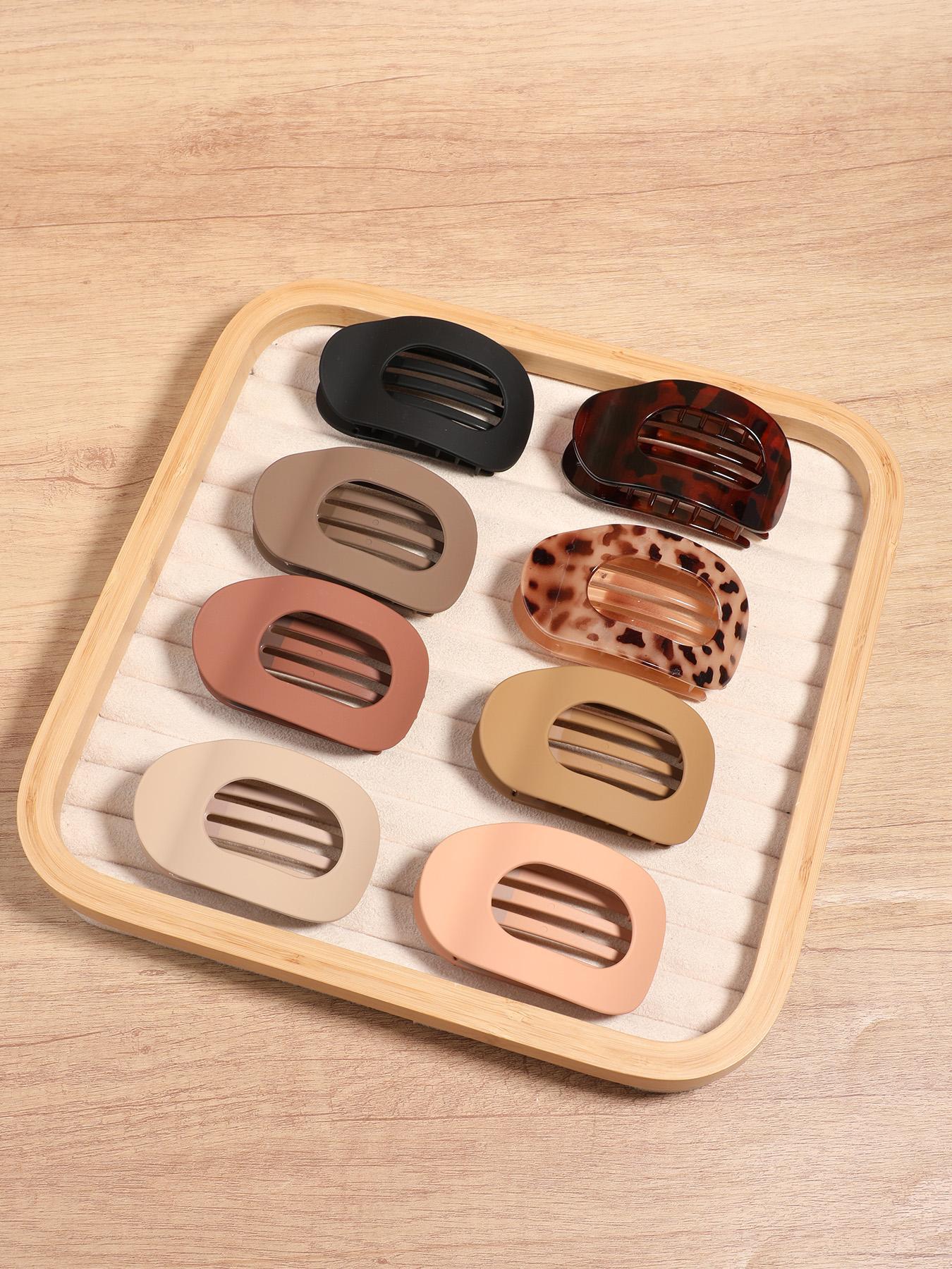 Fashionable Hair Claw Clips, Casual and Versatile Hair Accessories for Women, Minimalist Headwear Suitable for Thick Hair, Flat Claw Clips