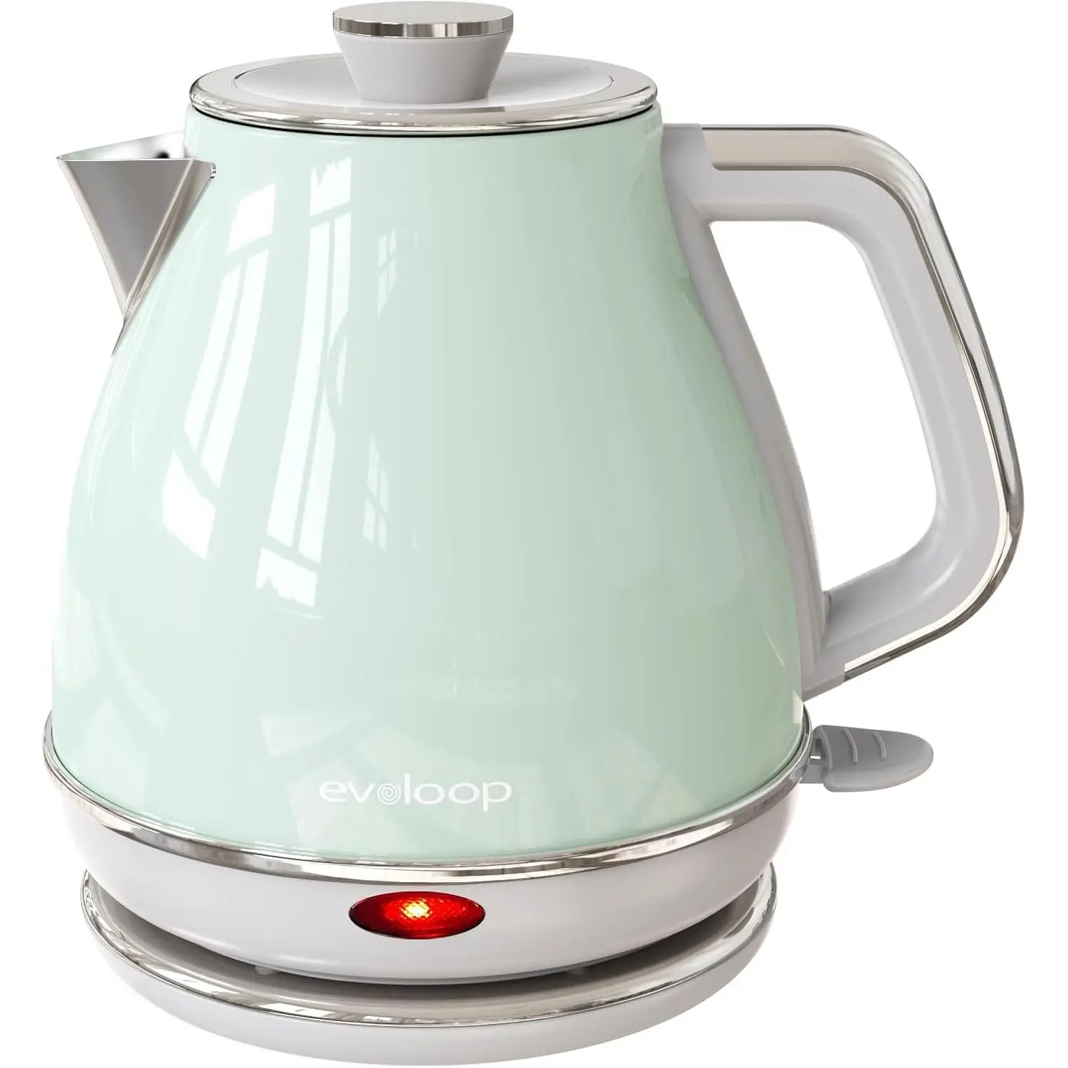 Electric Tea Kettle, 1500W /1.0L Hot Water Boiler Heater Pot, Retro Small Electric Kettle, 100% Stainless Steel BPA Free Electric Teapot, Auto Shut-Off & Boil-Dry ProtectionGift