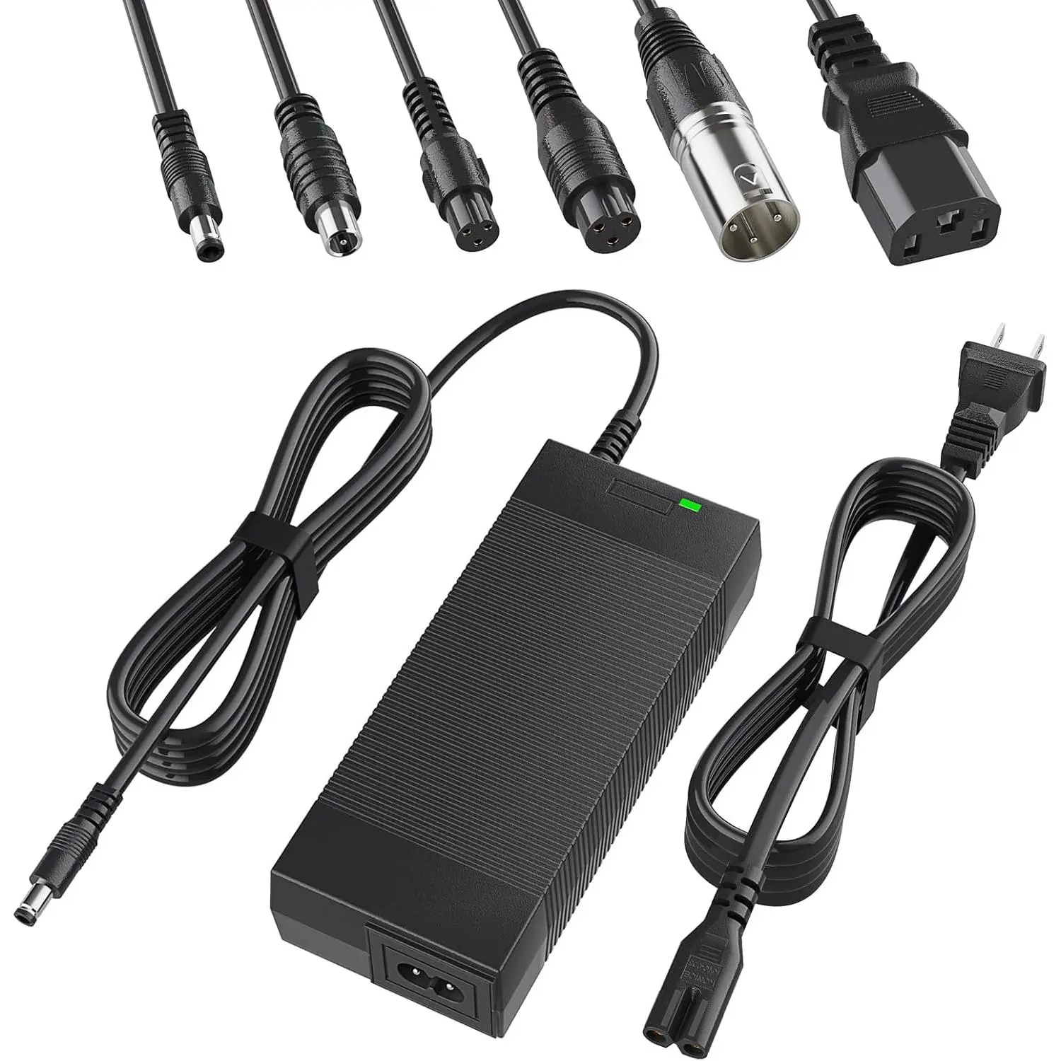 UL Certified 42V 2A Electric Scooter Charger with 7-in-1 Plugs for Electric Bike 36V Lithium Battery,Compatible with Razor,Gotrax,Jetson,Voyage,Ninebot,Segway,Swagtron,Pocket Mod, Sports Mod