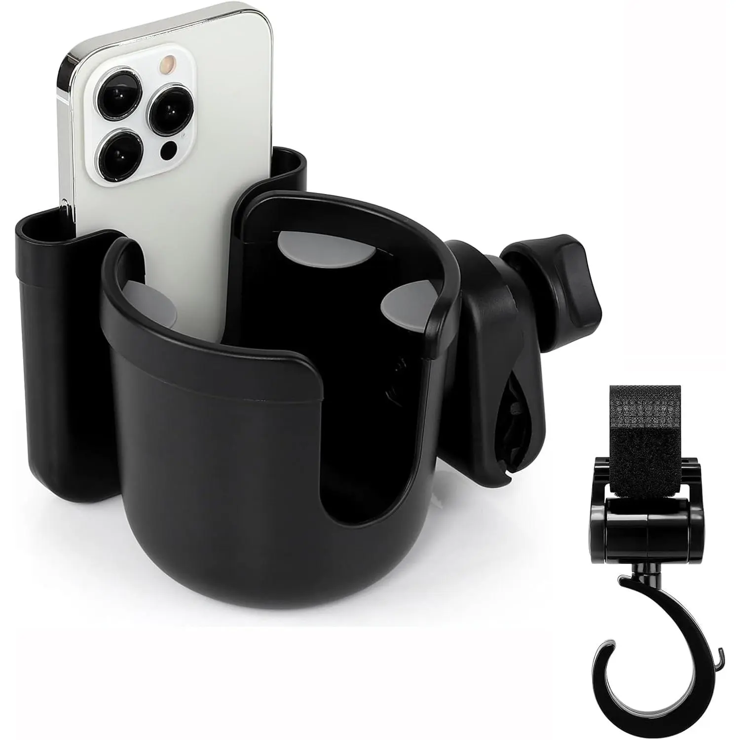 Walker Cup Holder with Hook Set, Wheelchair Cup Holder, Stroller Cup Holder, Universal Cup Holder  Walker, Wheelchair, Rollator, Stroller, Scooter, Bike Accessory New model