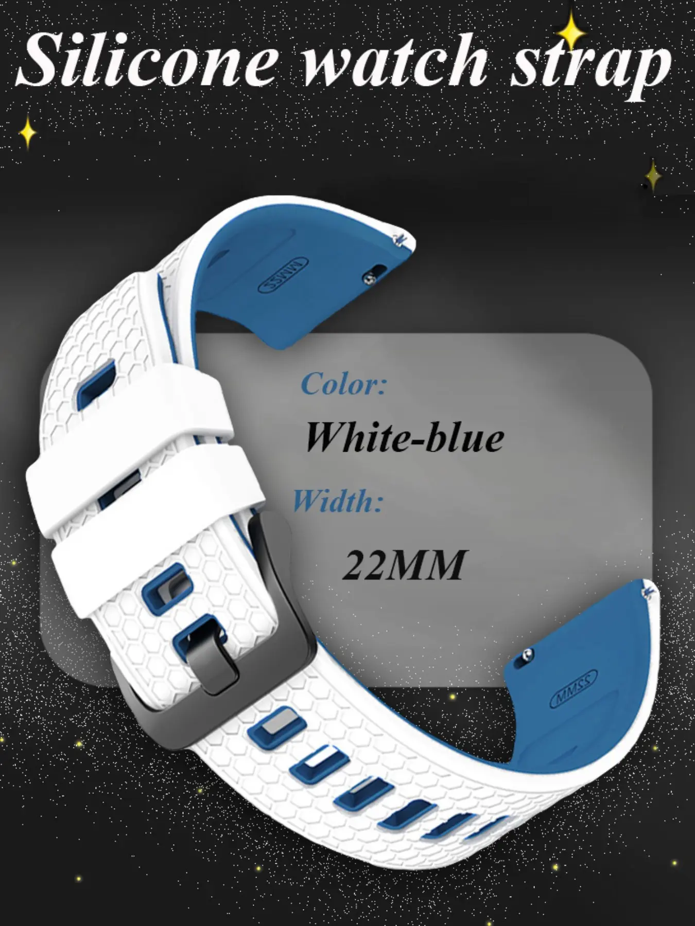 22MM Dual-Color Silicone Smart Watchband, Adjustable And Replaceable, Breathable And Soft, For COROS Watch APEX 2 Pro/Pro/46mm PACE Pro/Polar Grit X-Pro/Vantage M-M2/Grit X Pro Titan/COROS PACE 3, For Daily Use, For Both Men And Women, Ideal Gift Choice
