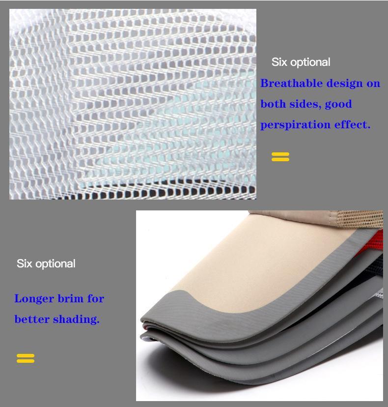 Spring and Summer Outdoor Work Mountaineering Fishing 14cm Long Brim Quick Drying Breathable Baseball Cap Visors