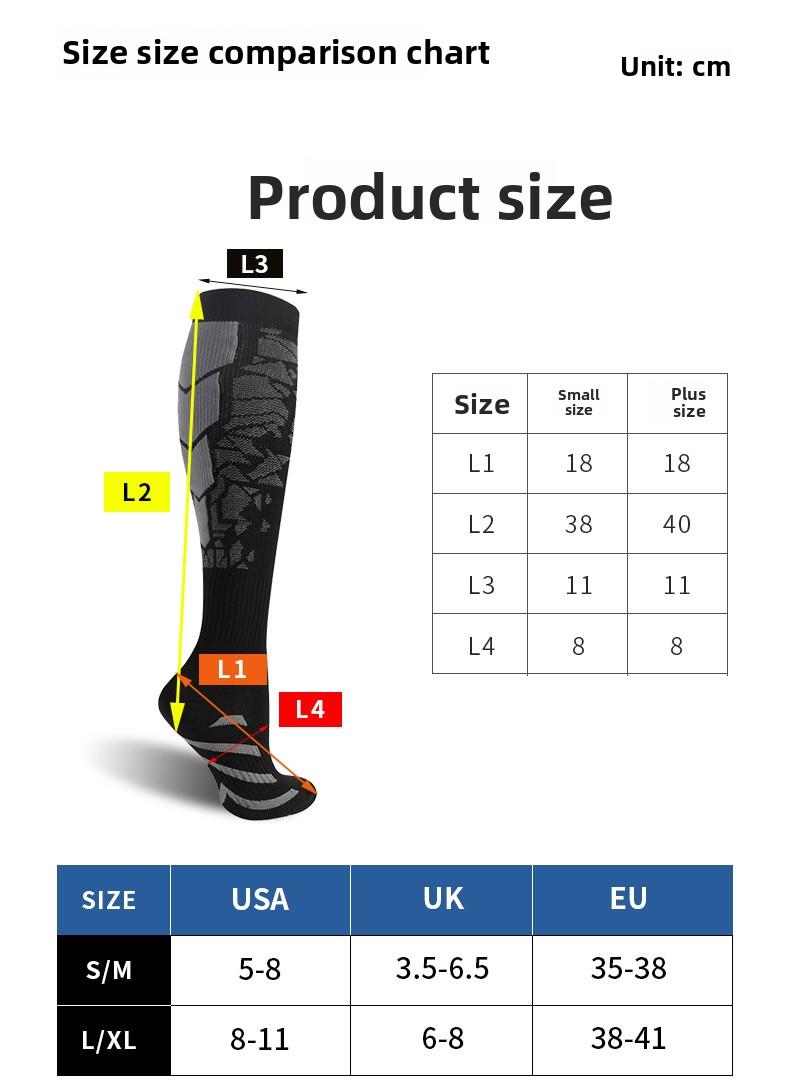 New men's and women's fitness pressure socks medium tube sports running socks elastic sweat-absorbing sports socks