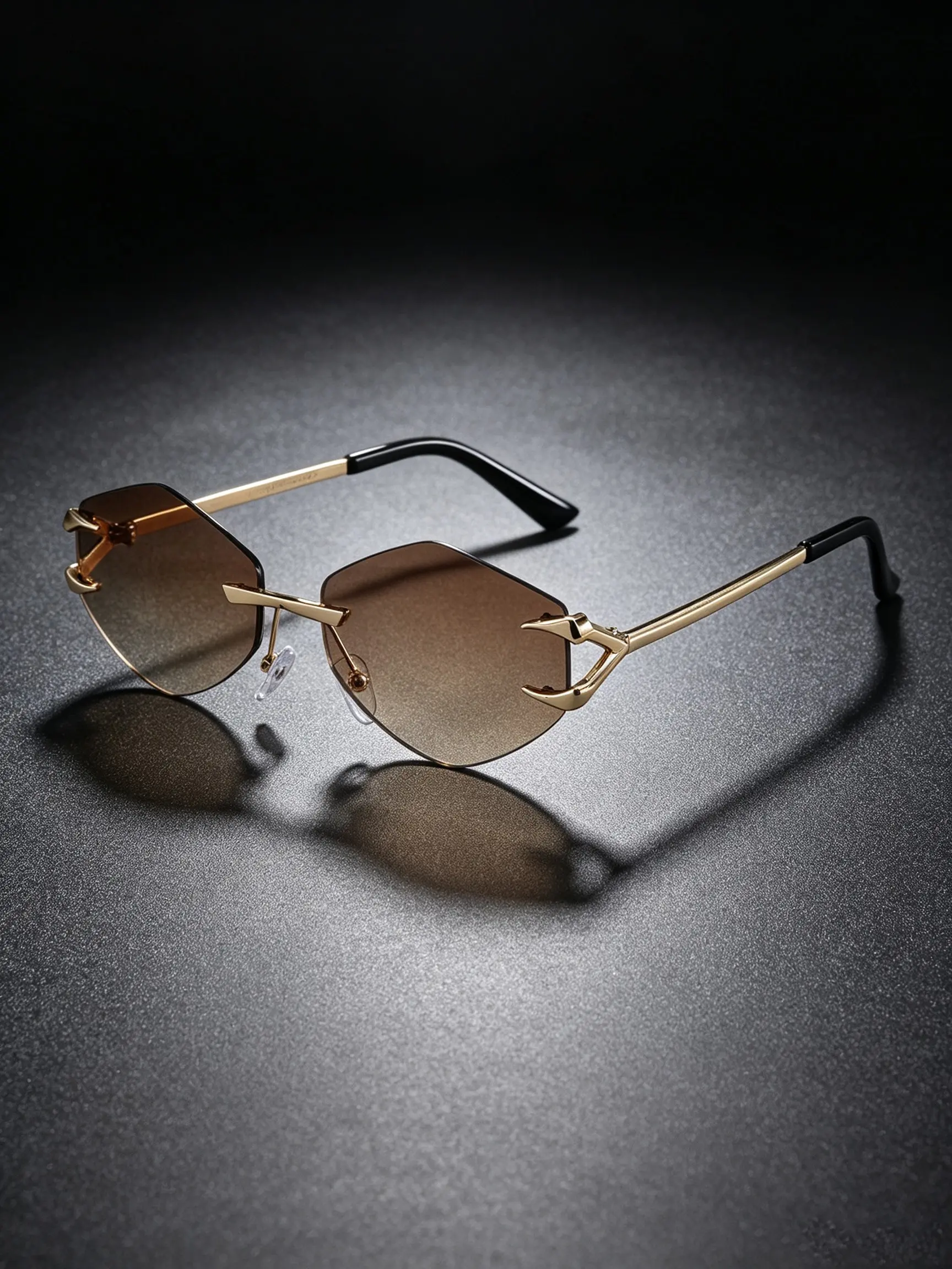 Unisex Y2K Retro Frameless Glasses, Dragon Claw Design, Durable Streetwear Accessory, Perfect for Parties & Daily Wear