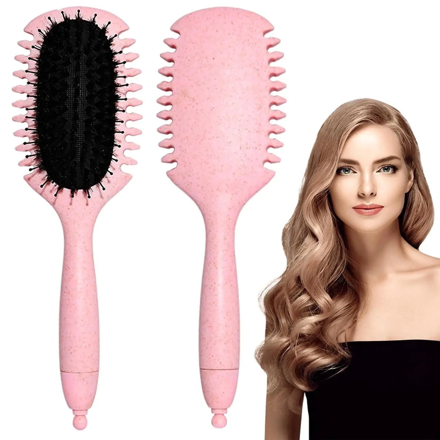 Bouncing Comb for Hair Styling, Curling Comb for Defined Curls, Scalp Massage Comb for Relaxation, Air Bag Comb for Straightening, Hairstyling Comb