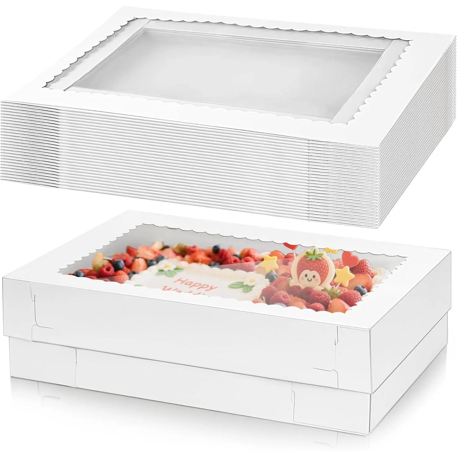 20 count 14x10x4 Inch Cake Boxes, Quarter Sheet Bakery Boxes