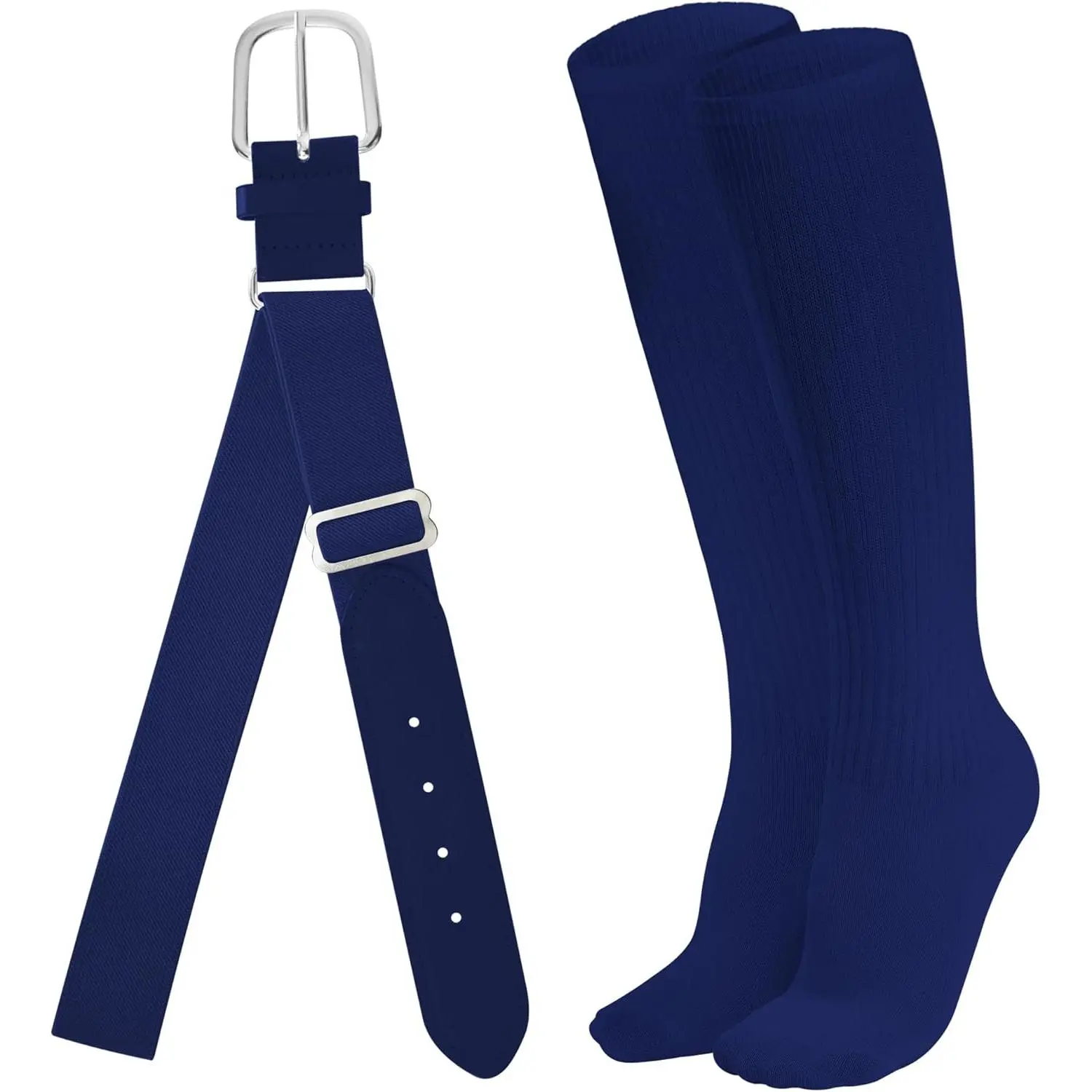 Youth Baseball Socks and Belt Combo Set Softball Baseball Socks and Elastic Waist Belt for Youth Boys GirlsGift.