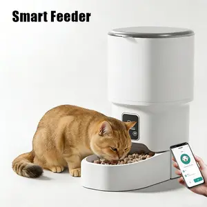 4L Automatic Pet Feeder, WiFi Supported, Cat Dog Food Dispenser, Detachable Washable Design, Large Capacity for Cats and Small Dogs