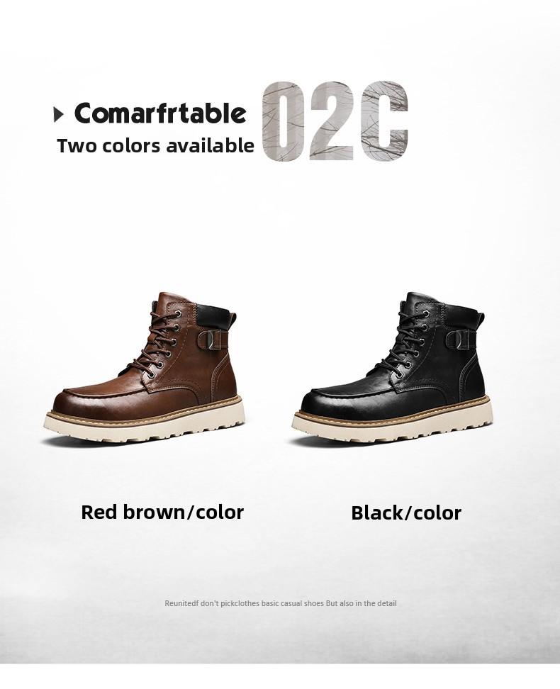 Men's Brown Classic Work Boots - Leather Upper with Belt Buckle Brown Lace-Up Ankle-High Design Non-Slip Rubber Sole for Hiking & Daily Casual Steel Toe Footwear Boy Memory Foam-Like Comfort Cushioning Adjustable Straps for Comfort Fit Durable Waterproof Men's Brown Classic Work Boots - Leather Upper with Belt Buckle Brown Lace-Up Ankle-High Design Non-Slip Rubber Sole for Hiking & Daily Casual Steel Toe Footwear Boy Memory Foam-Like Comfort Cushioning Adjustable Straps for Comfort Fit Durable Waterproof