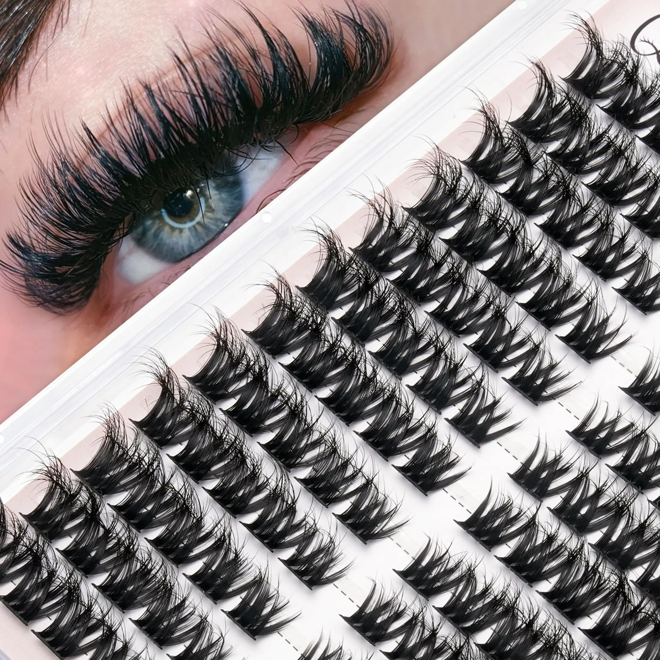120 Pcs 3D False Eyelashes, Natural Look, Lightweight, Reusable, D Curl, Mixed Sizes, Clustered, Segmented, Daily Wear