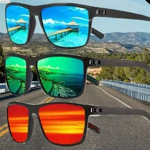 Men's Polarized Sunglasses UV400 Protection Lightweight Sports Shades for Driving Fishing Cycling Running Outdoor Activities HD Vision Glare Reduction Comfortable Fit Fashion Eyewear for Travel