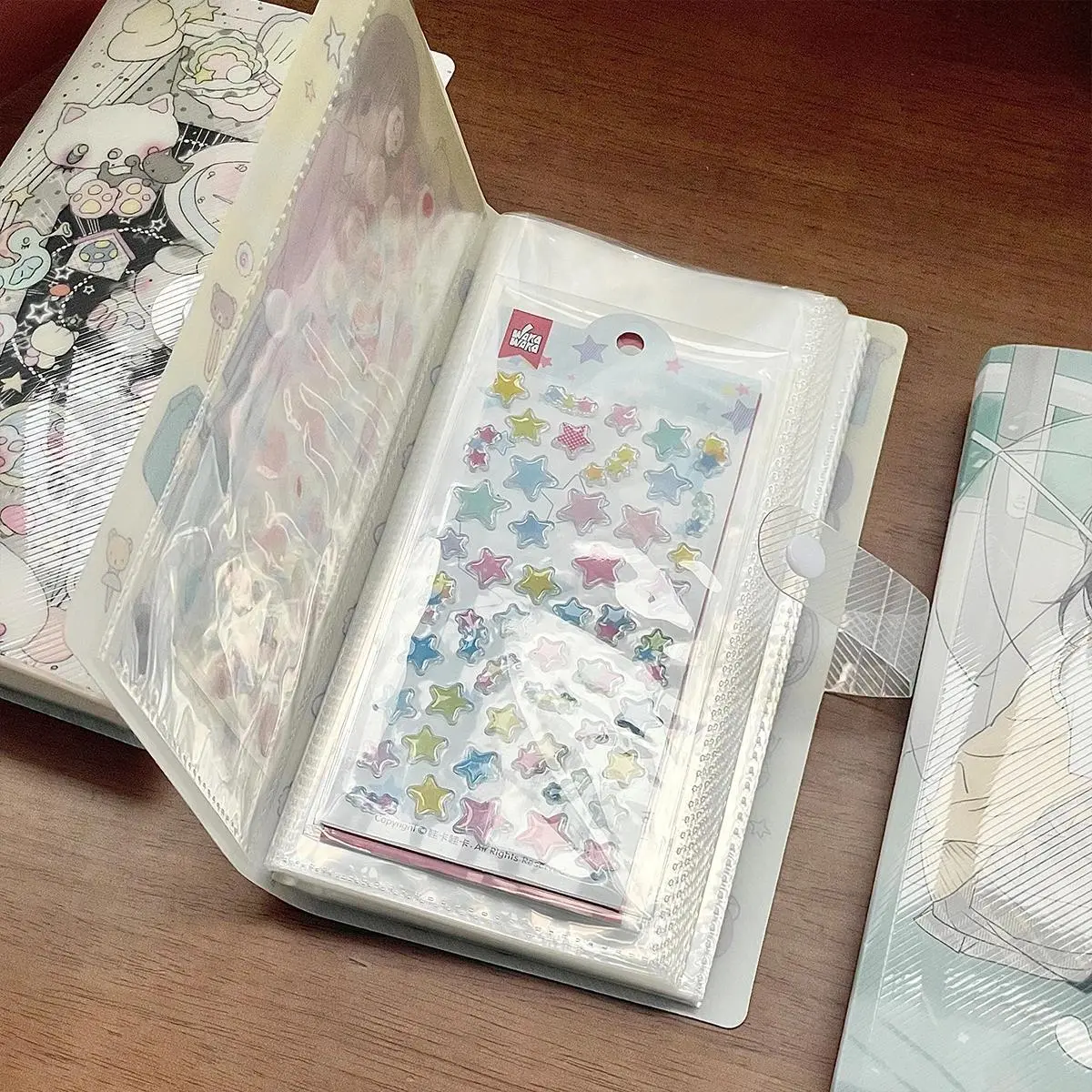 A5 half Sticker Storage Album Kawaii Animal Folder Cute Sticker Storage for Scrapbooking Material Storage 40 Pages