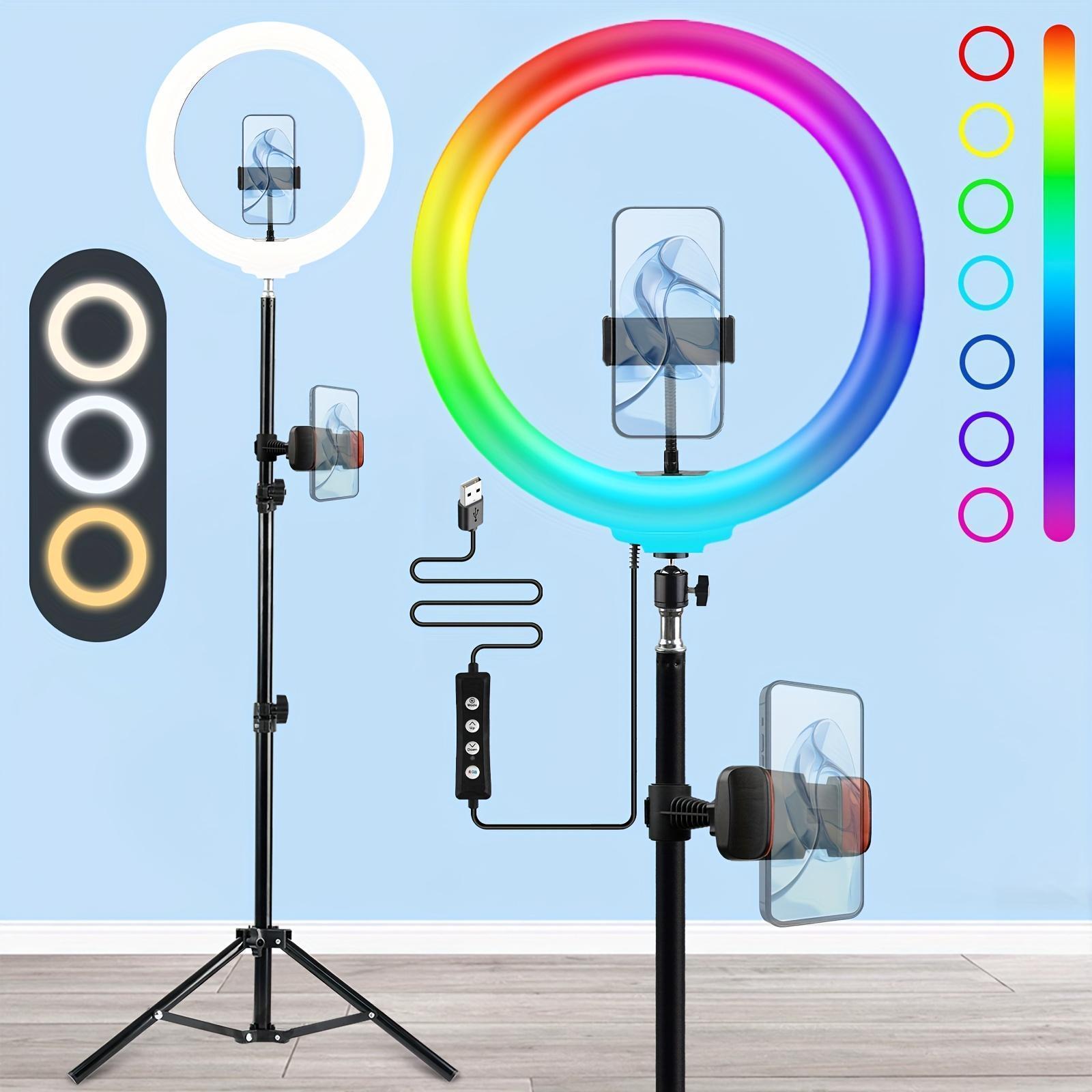 12" Selfie Ring Light With 43" Extendable Tripod Stand – Desk Selfie Light With 25 Color Modes – Upgraded 3-In-1 Dimmable Adjustable Speed Ring Light For Makeup, YouTube – Perfect For Spring, Memorial Day & Easter #TikTokShopStockUp #TikTokShopMothersDay
