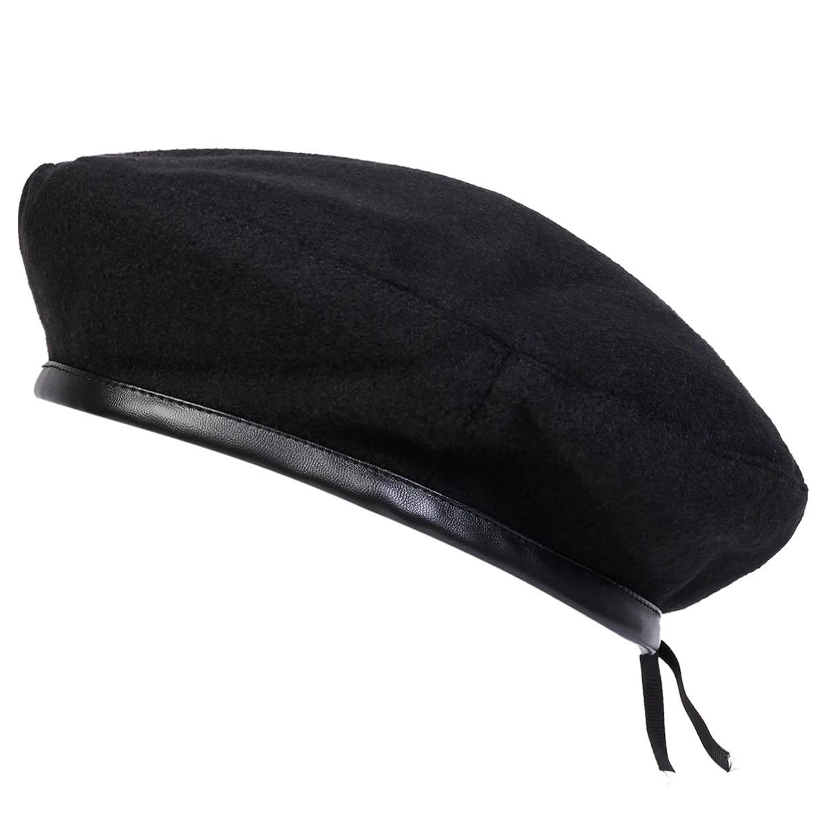 Unisex Solid Color Beret Hat Men and Women Painters Hats Autumn and Winter Warm Berets Flat Caps