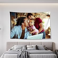 Custom Tapestry Upload Images Banners and Signs Customize For Bedroom 40 * 30 inch Horizontal