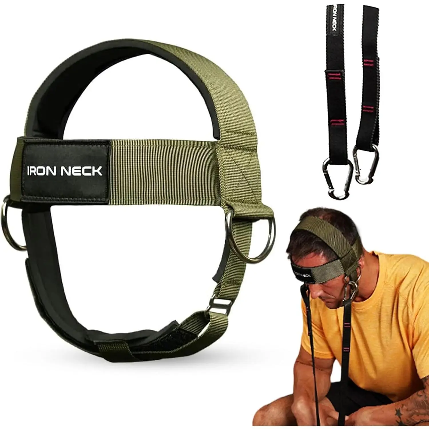 Alpha Trainer - Exercise & Workout Equipment | Versatile Exerciser, Strengthener, Trainer with Adjustable Head and Chin Strap, Portable Head Harness for Weight Lifting