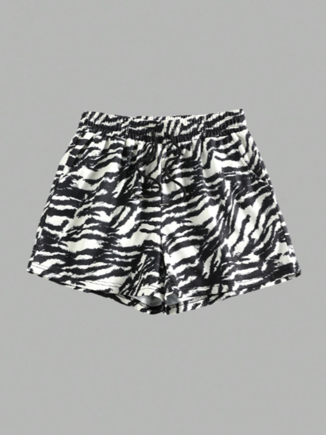 Women's Plain & Camo Print Shorts, Casual Comfy Breathable Elastic Shorts for Summer, Ladies Bottoms for Daily Wear