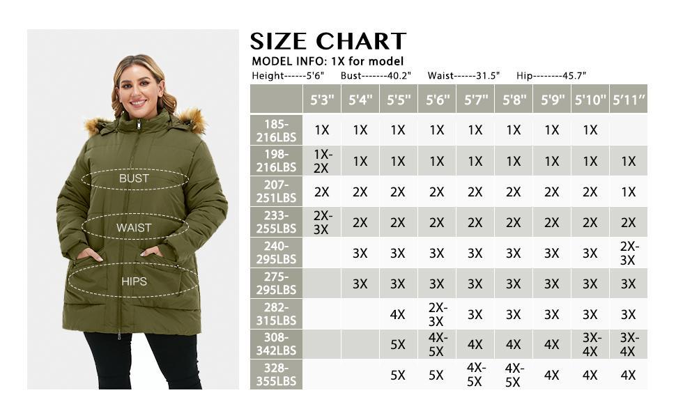 Women's Plus Size Winter Thickened Mid Length Puffer Coat