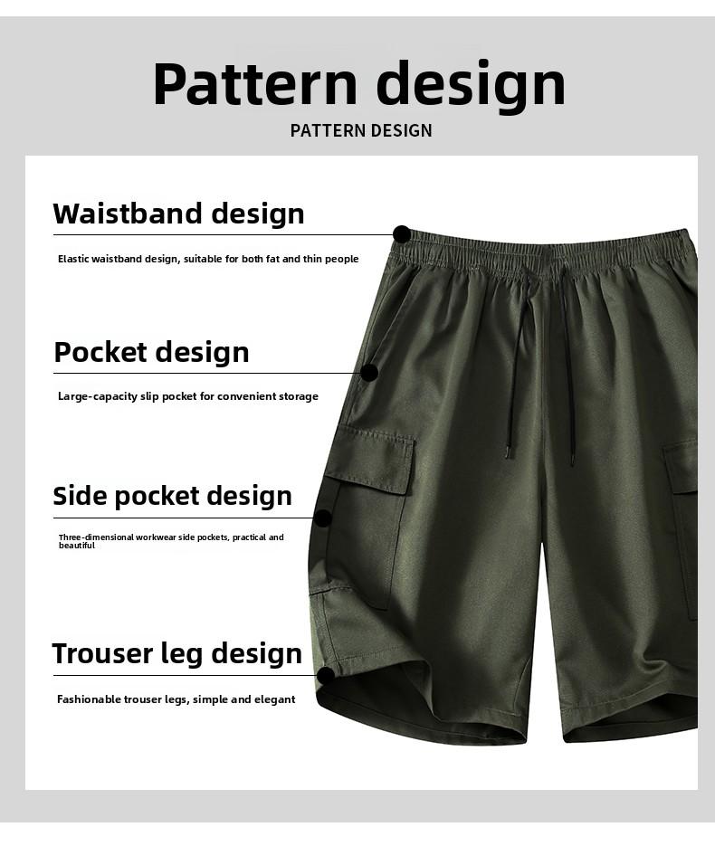 Men's Cargo Shorts 5" Inseam |     Quick Dry Casual Summer Shorts with Pockets |     Streetwear Athletic Workout Shorts for Men