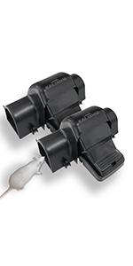 Rat Bait Station Traps, Reusable Humane Rodent Box Against Mice Chipmunks Squirrels That Work, Smart Tamper Proof Cage House to Secure Bait Block and Pellets, Mouse Bait Station Outdoor