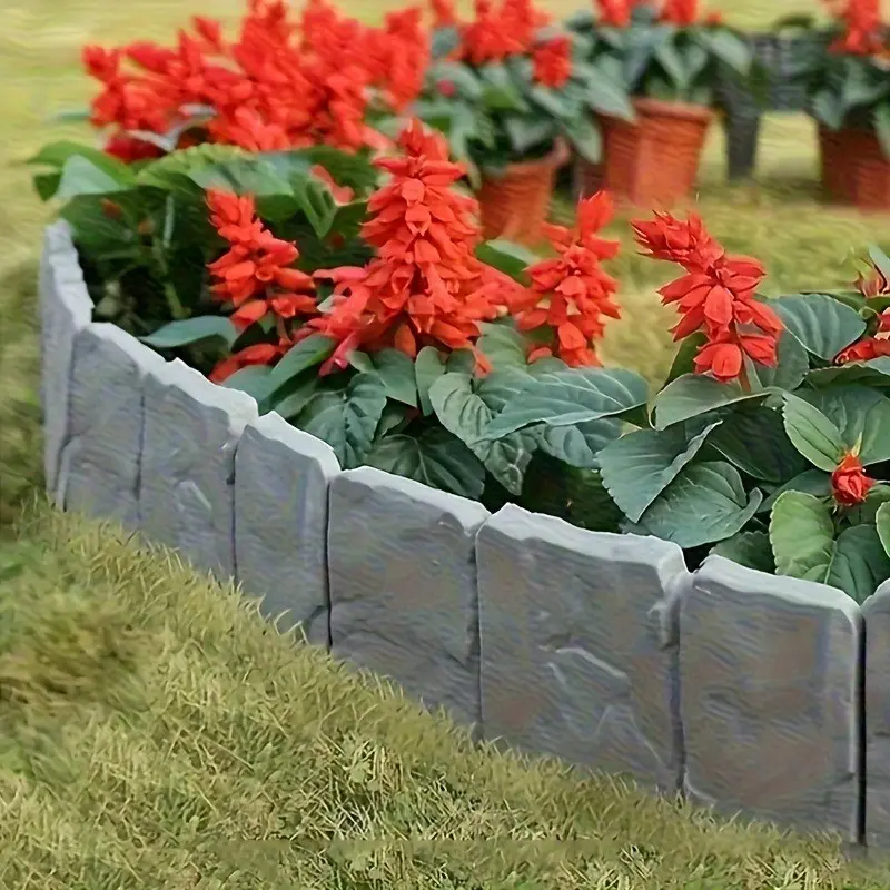 Plastic Fence for Outdoor Villas, Foldable Garden Barrier, Waterproof Sunscreen Small Gardening Enclosure, Courtyard Flower Bed Divider