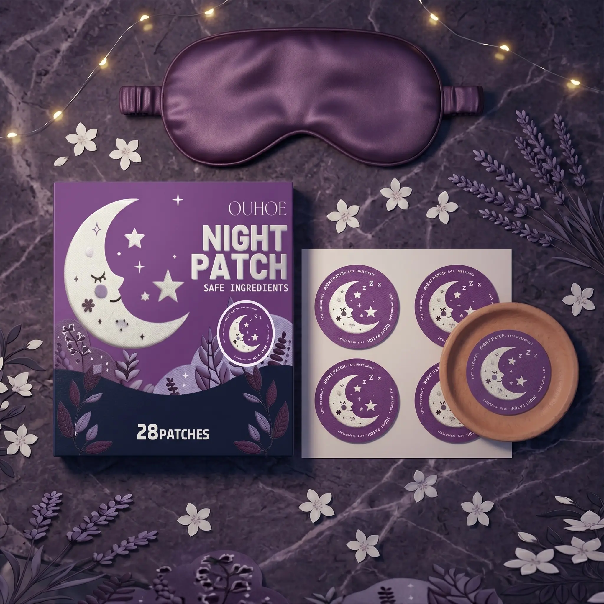 140Patches Plant Cartoon Sleep Patch, Improve Sleep Quality, Gentle Care, Soothing, Ingredients, Healthcare, Relieve Breathing Difficulty, Anti-Snoring, Stop Snoring Sleep Aid Night Patch