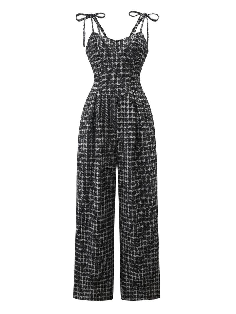 Women's High Waist Belted Slimming Elegant Jumpsuit, Sleeveless Design, Perfect for All Seasons, Stylish and Comfortable