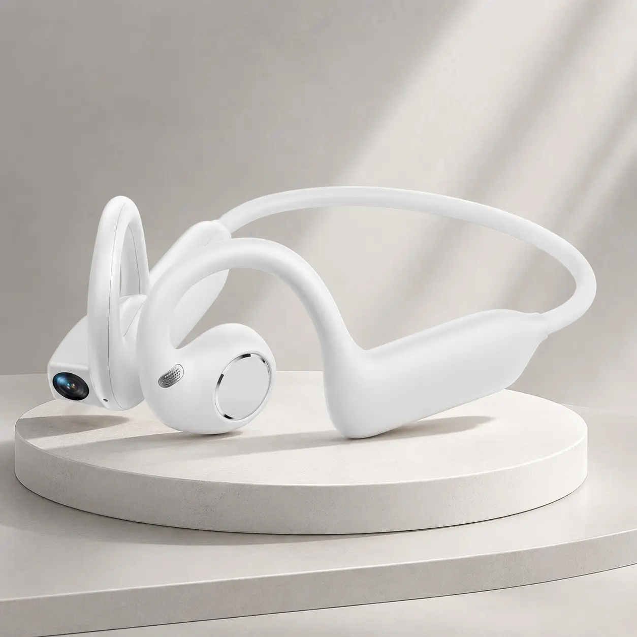 Ai Open Earbuds with HD Camera, Real-Time Multilingual Translator, Ideal for Business, Travel, Meetings, Learning, Sports, Office Use