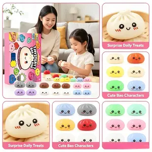 Fidget Squishy Stress Relief Toy, Mystery Dumpling Countdown Calendar, Squeeze Fun Relaxation Toy, Perfect for Anxiety Relief