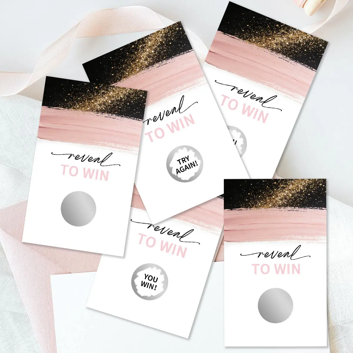 40Pcs Scratch-Off Game Cards, Fun Interactive Activity Cards for Bridal Showers, Baby Showers, Weddings and Various Party Celebrations, Practical Party Game Supplies.