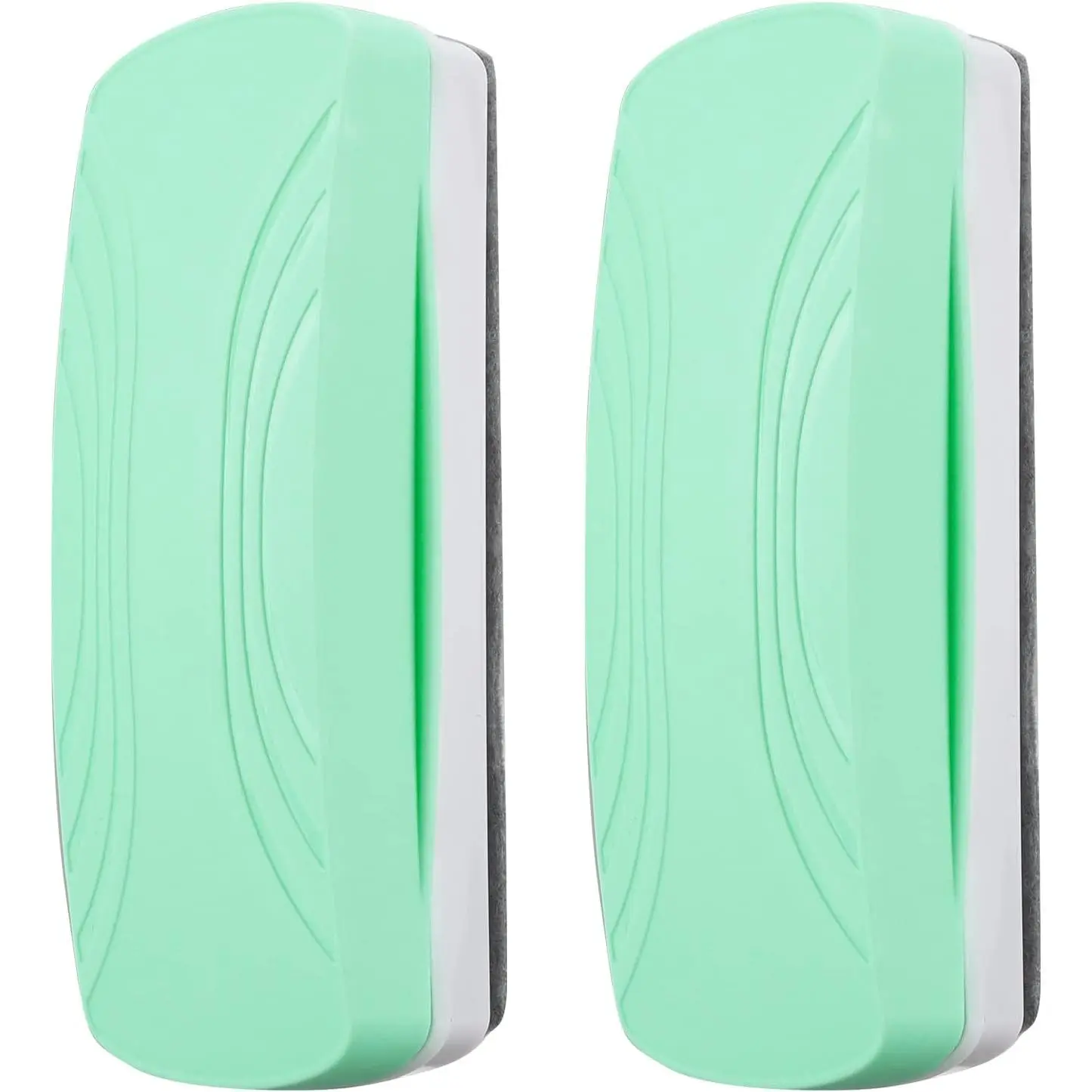 Whiteboard Eraser,  Dry Erase Eraser, Glass Board Eraser,School and Office Supplies, Pack of 2 (Light Green)