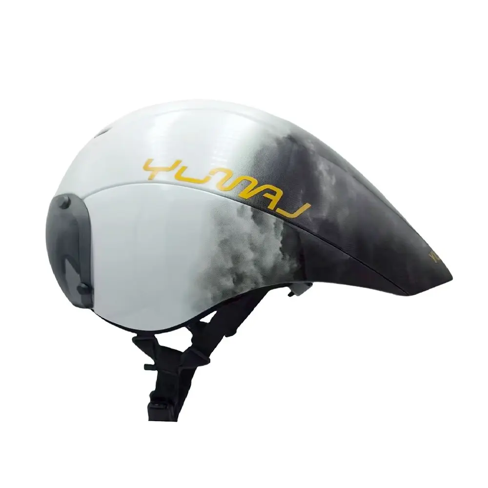 Yumaj Tt Triathlon Bike Helmet with Magnetic Clip, Unisex Cycling Helmet with Magnetic Goggles, China Style, Race Ready