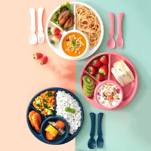 3-Piece Divided Dinner Plate Set, Portion-Control Dinner Plates for Adults, Corning Divided Dinner Plates, Divided Dinner Plates for Adults, Salad and Fruit Serving Plates, Lightweight Reusable Tableware, Portion Control, Tableware.