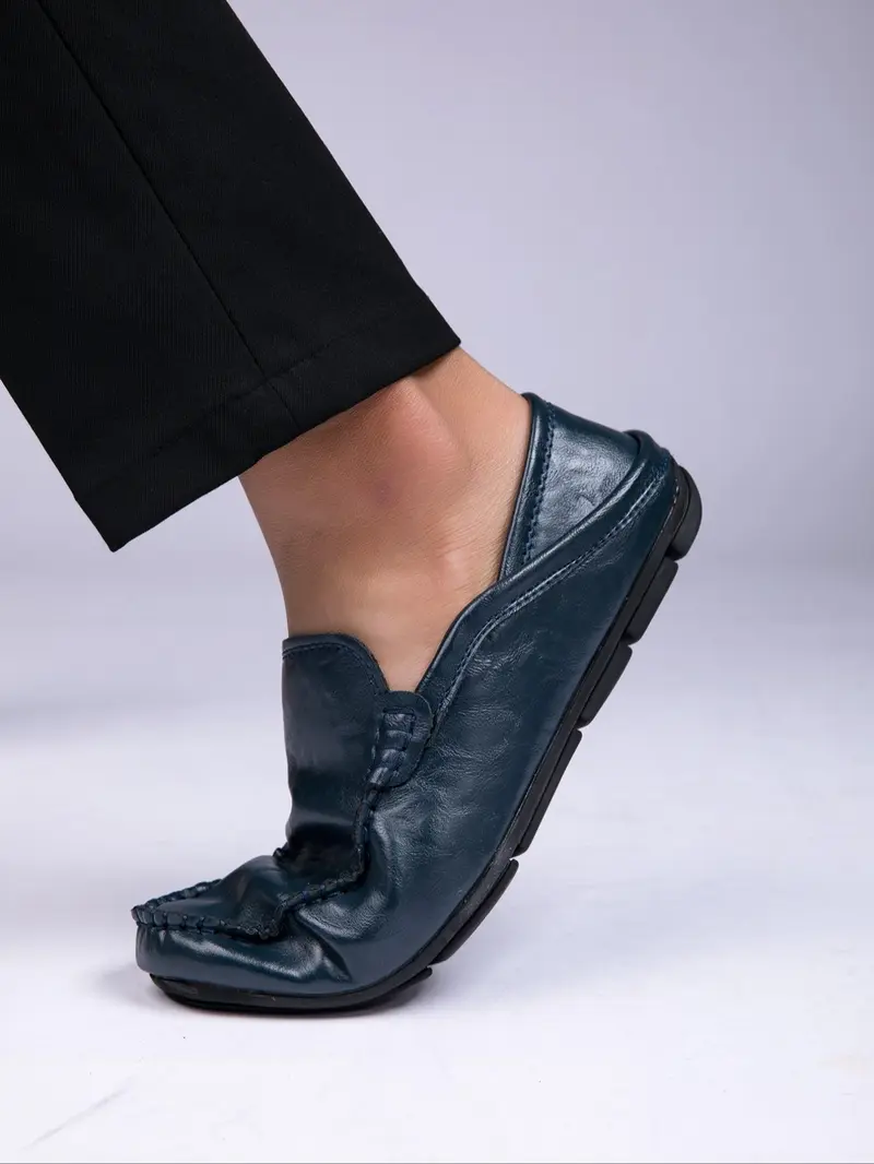 Men's Business Style Solid Color Slip-on Loafers, Casual Comfortable Breathable Walking Shoes, Fashionable Shoes for Daily Wear, Boy