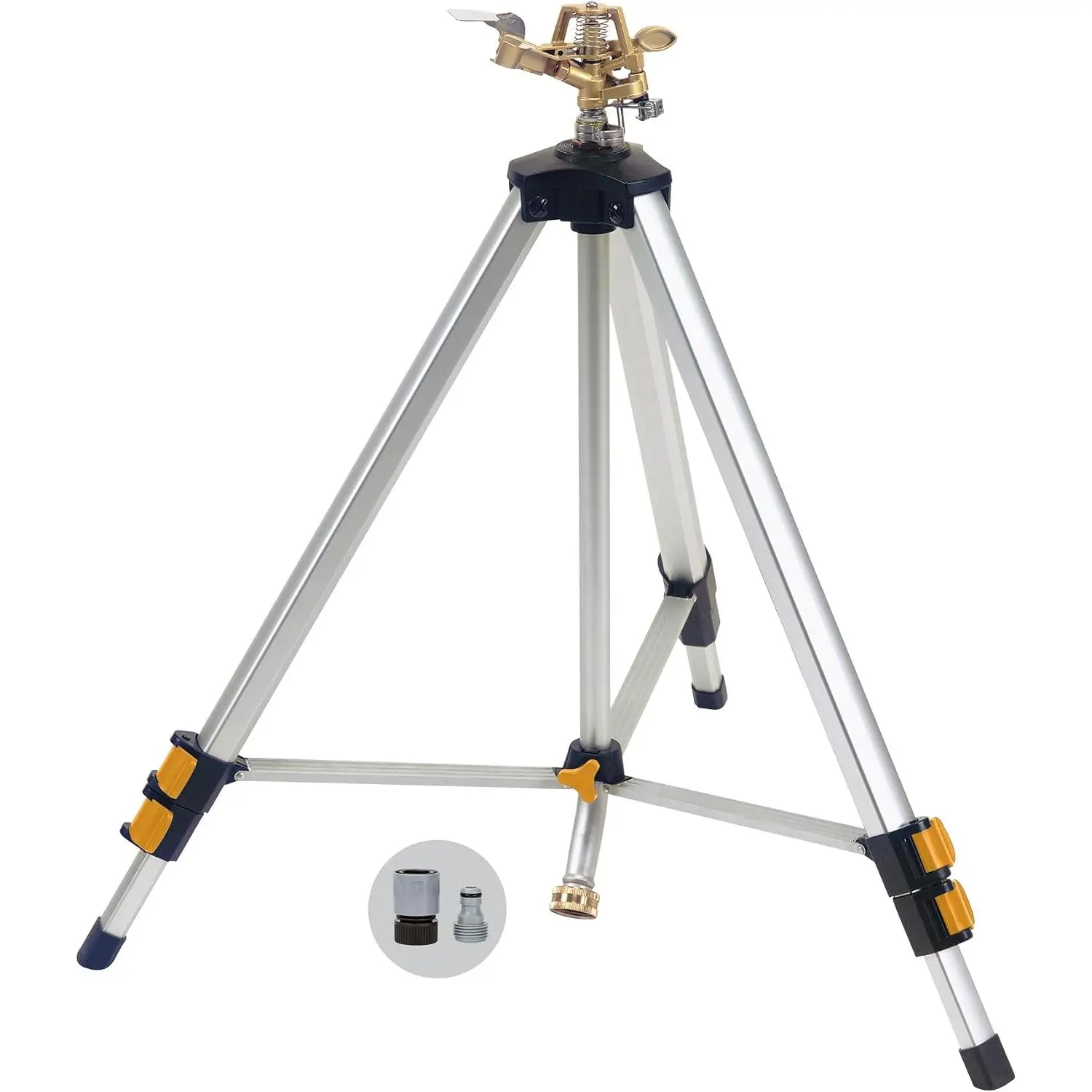 65162AMZ Metal Pulsating Sprinkler with QuickConnect Set, Amazon Bundle, XT Tripod