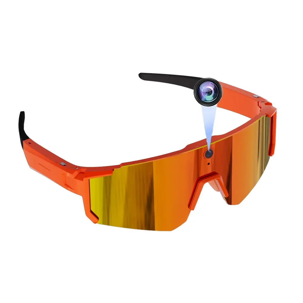 AI Smart Sport Glasses with 8MP Camera,  Video Recording,4GB Memory Build-in (No SD Card Needed), Build-in Myopia Inner Frame,Bluetooth Call ,Music Control ,AI Translation, 260Mah Battery, IP64 Waterproof