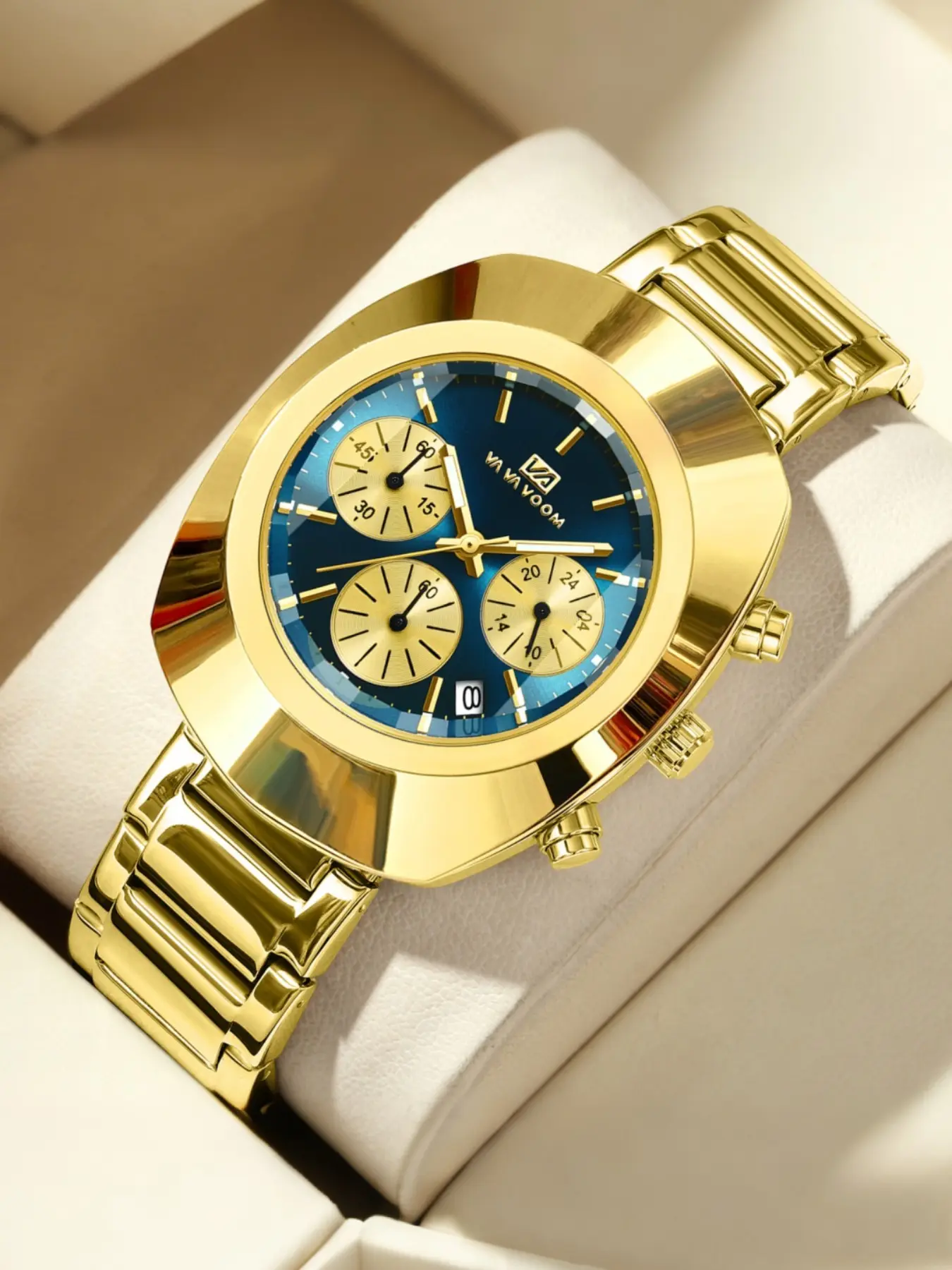 Stylish Men's Quartz Watches, 6-Hand Multifunction Design, Date Display, Water Resistance, Luminous Hands, Casual Analog Watch Face, Quartz Analog Wristwatch