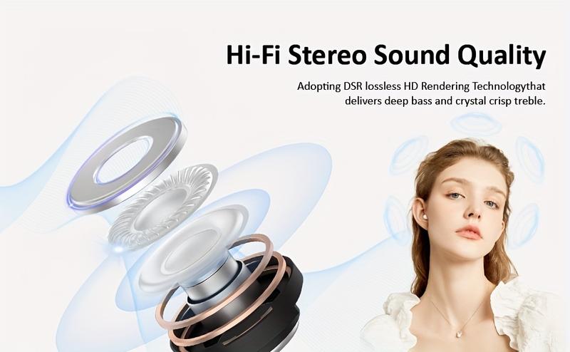 Ultra Small Sleep Wireless Earbuds, Invisible In Ear Mini Wireless Earphones High Sound Quality, Noise Reduction Binaural Call Headset, Touch Operation