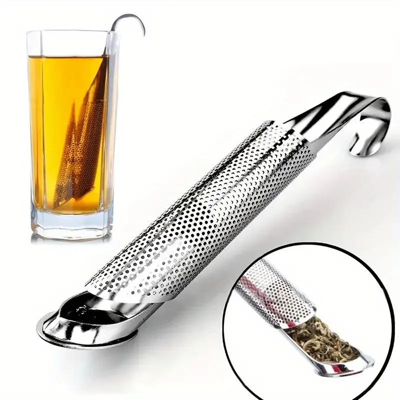 Stainless Steel Tea Diffuser, Upgrade Fine Holes Tea Interval Diffuser, Mesh Strainer with Hanging Hook Handle for Leaf Tea, Tea Bags, Coffee, Spices, Seasonings
