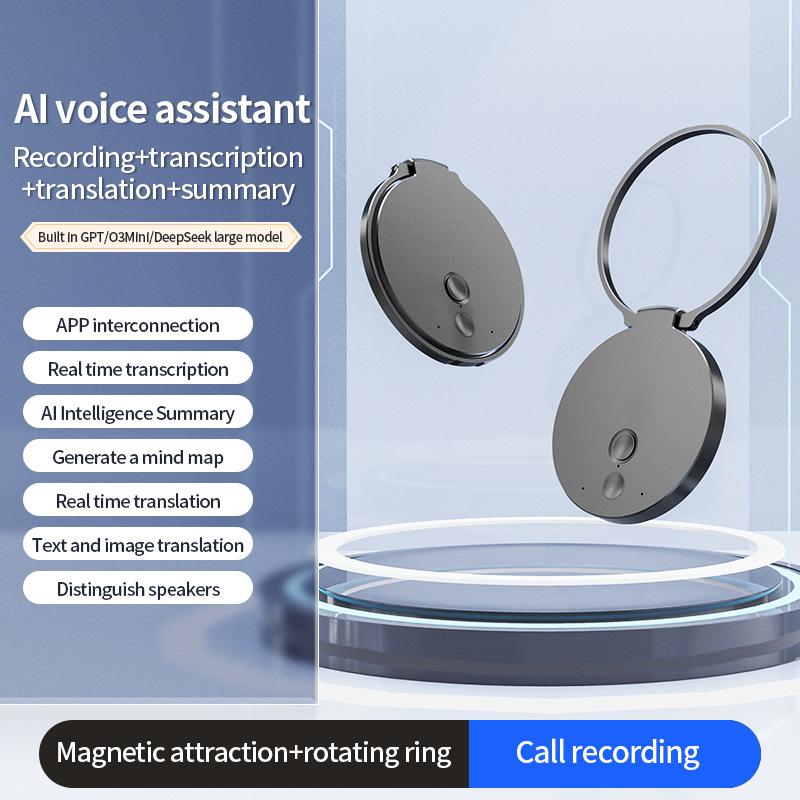 HD Noise Reduction Voice Recorder with ChatGPT AI for Class Use Supports Real-Time Voice to Text Translation and Meeting Summary Generation Portable