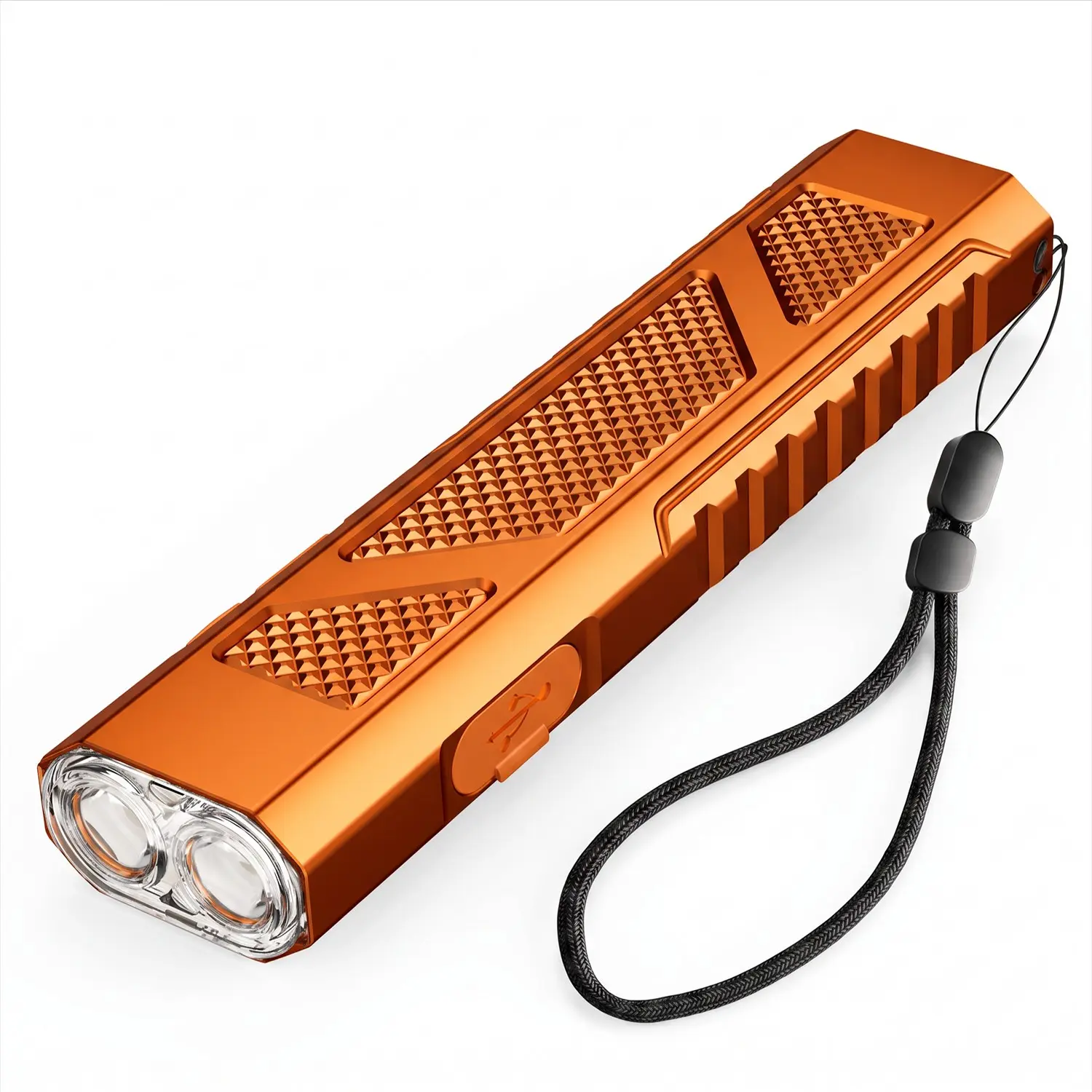 Rechargeable Tactical Edc Flashlight, Dual LED Super Bright, 4 Modes, Anti-Slip Grip, Secure Pocket Clip, USB Rechargeable, Outdoor Use