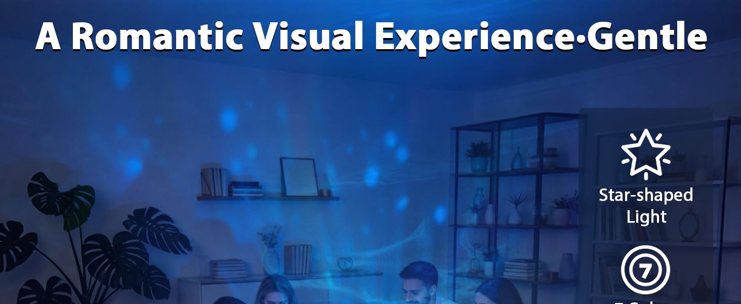 Viral Waterproof Northern Lights Projector - 8 Color Dynamic Ocean Wave Light, Star Shape Bath Spa Lamp, Submersible for Tub, Romantic Ambient Light for Bath Time Relaxation - Perfect Gift for Bath Lovers