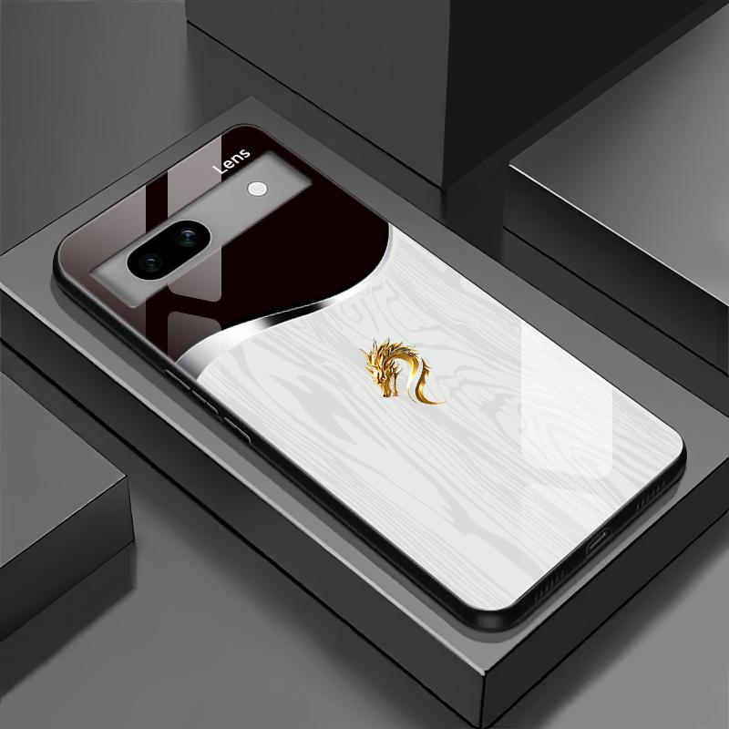 Suitable for [Google Pixel 7] Personality simple split dragon pattern creative business high-end anti-drop glass mobile phone case affordable anti-drop anti-fingerprint-888
