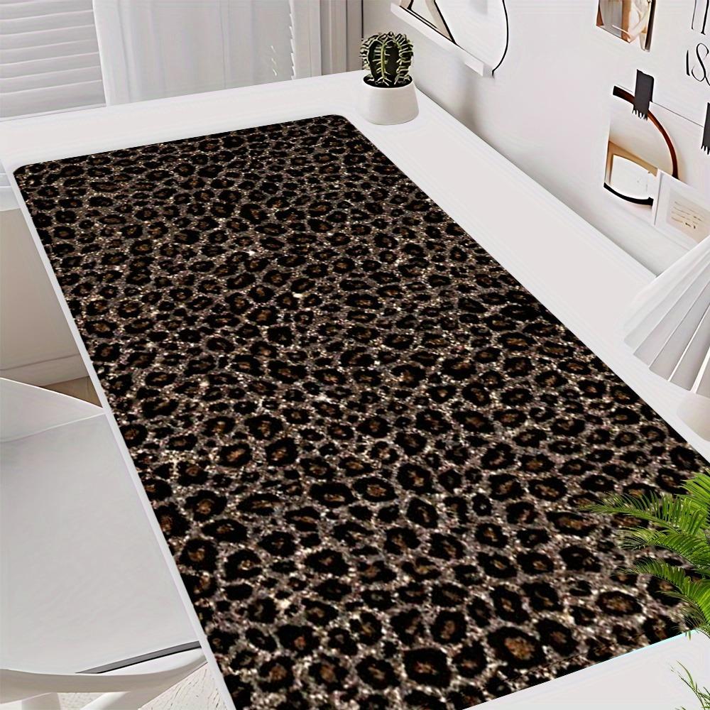 Vintage Leopard Pattern Mouse Pad, Rectangle Gaming Mouse Pad, Non-slip Rubber Base Mousepad, Office Desk Keyboard Mouse Mat for Home Office Game Room Desk, Office Desk Accessories