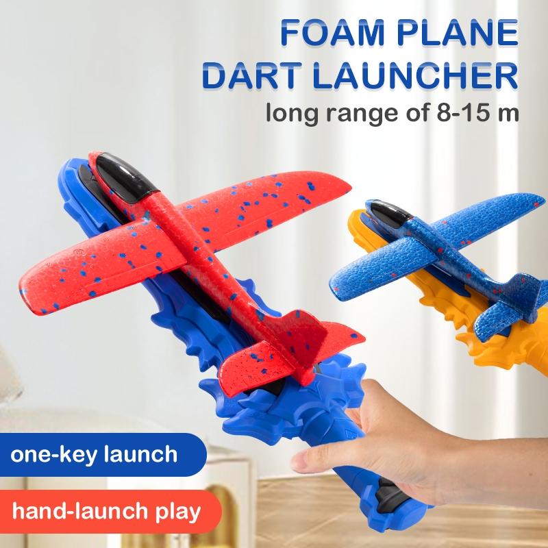 Foam Airplane Flying Toy, 1 Set Sword Design Launcher & Random