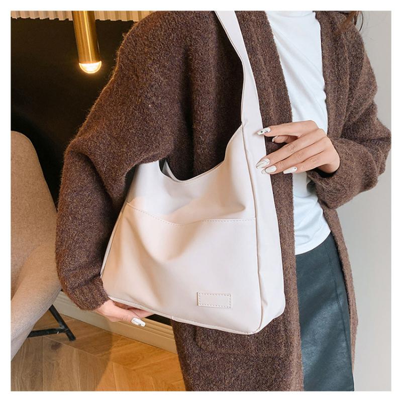 Large Capacity Retro Bag Women's Simple Tote College Student Class Shoulder Casual