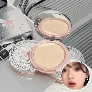 All Day Oil Control Compact Powder Lightweight Formula Transparent Makeup Finish Portable For Daily Use
